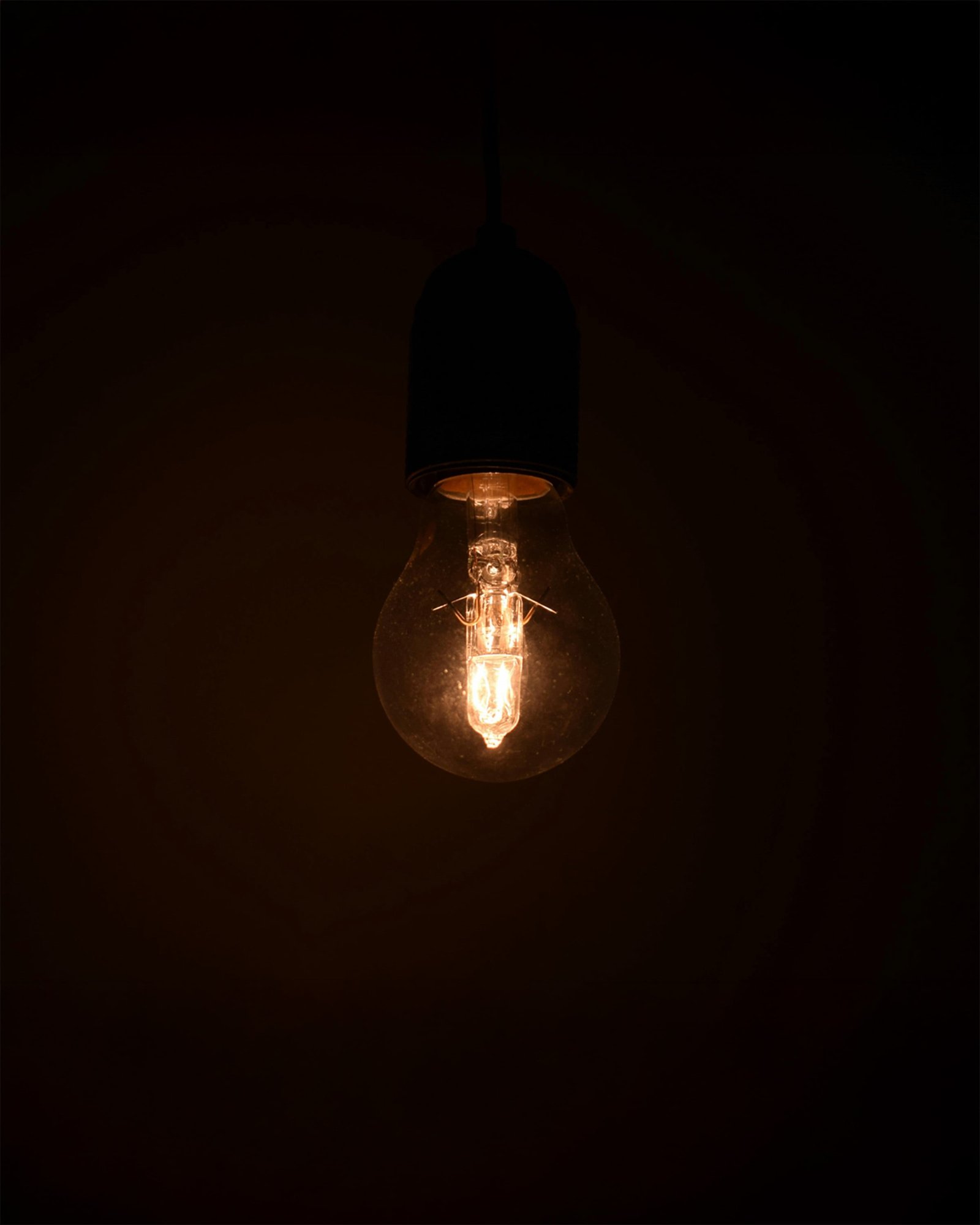 hanging light bulb