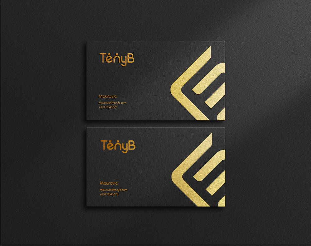 black business card